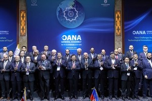 Participants at the 17th General Assembly of OANA, which is taking place in Seoul on November 7-8. (Photo: VNA)