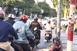 Beggars are a common sight in the city