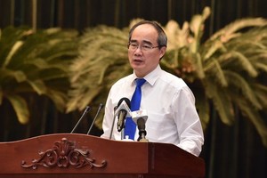 Mr. Nguyen Thien Nhan states at the conference (Photo: SGGP)