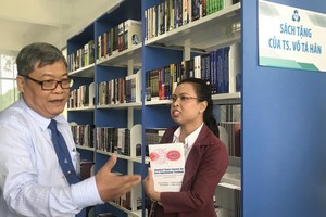 The area where books given by Dr. Vo Tan Huan to HCMC University of Technology are shelved in HCMC University of Technology (Photo: SGGP)