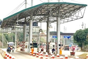 A highway toll station put out of business since March 2017
