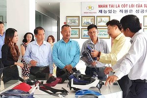 Product demo at a Vietnam-based company founded by overseas Vietnamese