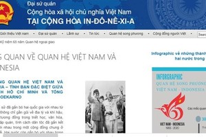 Website on the 65th anniversary of the Vietnam – Indonesia diplomatic ties (Photo: VNA)