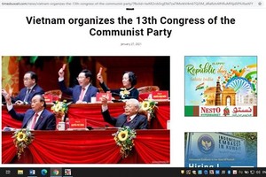 The article on the 13th National Party Congress published on the Times Kuwait (Photo: VNA)