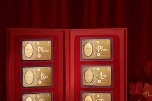 Gold products made for the God of Wealth Day which falls on February 21 this year. (Photo: VNA) 