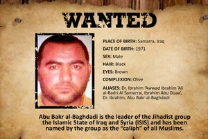 Thủ lĩnh IS Abu Bakr al-Baghdadi, trùm khủng bố bị truy nã gắt gao. Ảnh: Al Arabiya News