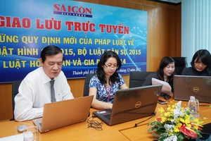 Quang cảnh buổi giao lưu trực tuyến