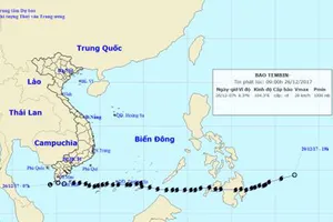 Cơn bão số 16 (bão Tembin) suy yếu thành áp thấp và tan dần
