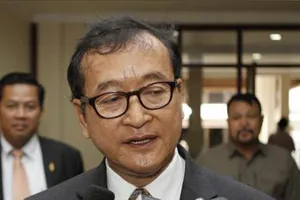 Cựu thủ lĩnh đảng Cứu nguy dân tộc (CNRP) đối lập đang lưu vong Sam Rainsy