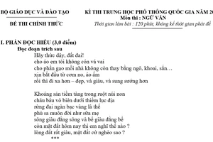  Bài giải gợi ý đề thi môn Ngữ văn kỳ thi THPT quốc gia 2018