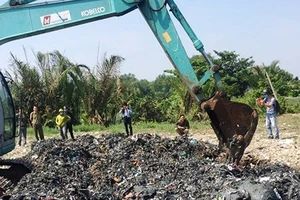 Vụ san lấp chất thải tại Bình Chánh: Cơ quan chức năng lấy mẫu trưng cầu giám định