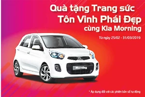 Quà tặng trang sức tôn vinh phái đẹp cùng Kia Morning