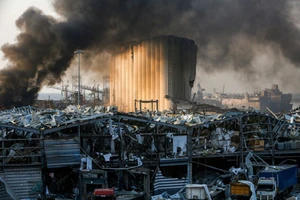 Vụ nổ kinh hoàng tại cảng Beirut. Ảnh: AFP