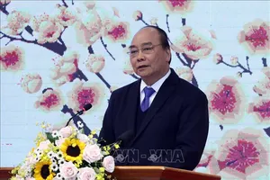 Thủ tướng Nguyễn Xuân Phúc phát biểu. Ảnh: TTXVN
