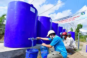 Những công trình cấp nước ngọt miễn phí tại huyện Thới Bình, tỉnh Cà Mau được đưa vào sử dụng trong mùa khô 2021
