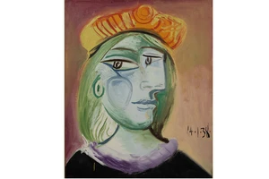 Bức họa Femme au Béret Rouge-Orange của Picasso. Ảnh: Sotheby’s