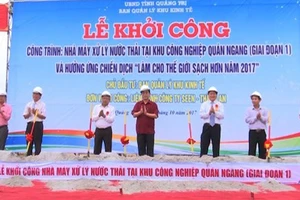 Khơi công xây dựng nhà máy xử lý nước thải ở Quảng Trị