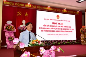 Phó Chủ tịch Thường trực UBND tỉnh Thừa Thiên – Huế Nguyễn Thanh Bình phát biểu chỉ đạo tại hội nghị ​