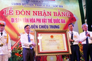 Đón bằng Di sản văn hóa phi vật thể Quốc gia Lễ hội Đền Chiêu Trưng