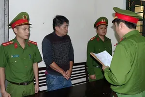 Phan Văn Lĩnh tại cơ quan Công an. Ảnh Công an Hà Tĩnh cung cấp