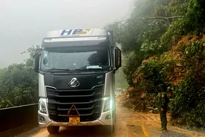 Quốc lộ 8A đã thông suốt trở lại sau thời gian bị ách tắc do sạt lở