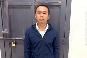 Đối tượng Nguyễn Văn Cường tại cơ quan công an 