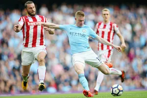 Kevin De Bruyne tỏa sáng trong chiến thắng hủy diệt của Man.City. Ảnh: Getty Images 