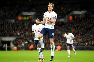 Harry Kane đã có thể ăn mừng những bàn thắng đầu tiên trong năm 2018. Ảnh: Getty Images 