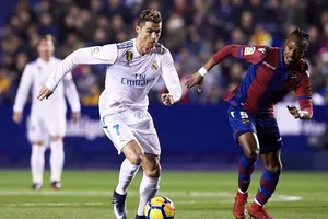 Ronaldo đã không ghi bàn để giúp Real có thể vượt qua Levante.Ảnh: Getty Images
