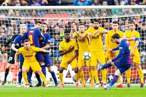 Pha đá phạt đẳng cấp của Messi. Ảnh: Getty Images.