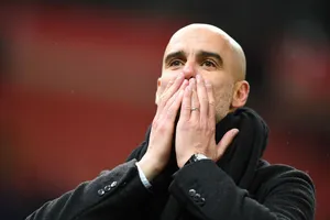 HLV Pep Guardiola đã tạo nên dấu ấn ành công đầu tiên trên dất Anh. Ảnh: Getty Images  