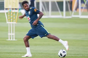 Fred đang cùng tuyển Brazil chuẩn bị cho World Cup. Ảnh: Getty Images 