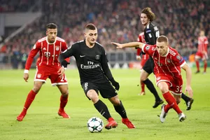 Nếu thương thảo thành công, Marco Verratti (giữa) chắc chắn sẽ bổ sung đẳng cấp cho Quỷ đỏ. Ảnh: Getty Images 
