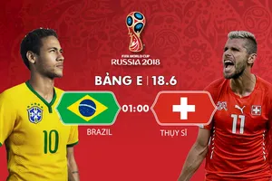 Brazil sẽ đụng độ Thụy Sĩ vào rạng sáng ngày 18-6. Infographic: HỮU VI