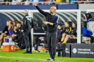 Pep Guardiola và Man.City tại giải giao hữu International Champions Cup. Ảnh: Getty Images