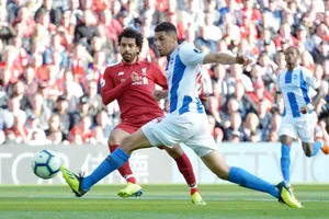 Mohamed Salah (trái) ghi bàn thắng duy nhất của trận đấu. Ảnh: Getty Images