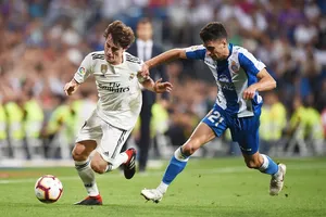 Real gặp không ít khó khăn với Espanyol. Ảnh Getty Images.