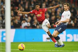 Tiền đạo Marcus Rashford ghi bàn thắng duy nhất của trận đấu. Ảnh: Getty Images