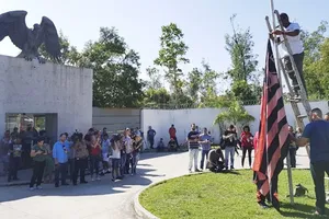 Flamengo treo cờ rũ để tang cho thảm kịch. 