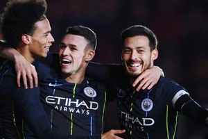 Phil Foden (giữa) tỏa sáng cũng cho thấy chiều sâu tuyệt vời của đội hình Man.City. Ảnh: Getty Images