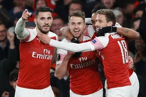 Arsenal tiến sát bán kết sau chiến thắng quan trọng trước Napoli. Ảnh: Daily Mail 