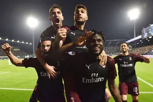 Niềm vui chiến thắng của AC Milan đã không trọn vẹn. Ảnh: Getty Images