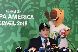 Chủ tịch LĐBĐ Nam Mỹ, Alejandro Dominguez xác nhận thể thức mới cho kỳ giải 2020. Ảnh: Getty Images