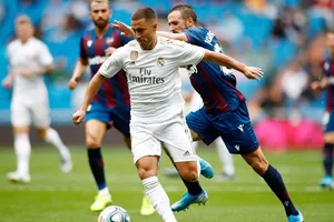 HLV Zinedine Zidane tin Eden Hazard sẽ bùng nổ trong trận derby Madrid đầu tiên. Ảnh: Getty Images