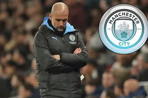 HLV Pep Guardiola và Man.City đang phải trải qua quãng thời gian nặng nề. Ảnh: Daily Express