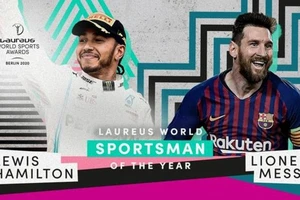 Lionel Messi và Lewis Hamilton chia sẽ giải thưởng Laureus World Sportsman.