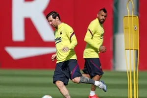 Lionel Messi tập luyện bình thường từ đầu tuần.