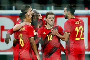 Romelu Lukaku tỏa sáng và tuyển Bỉ tiếp tục tỏ rõ sức mạnh. Ảnh: Getty Images 