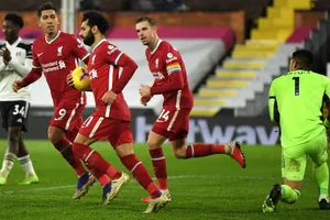 Bàn gỡ muộn của Mohamed Salah chỉ giúp Liverpool giành 1 điểm tại Fulham. Ảnh: Getty Images 