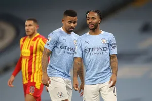 Gabriel Jesus và Raheem Sterling không thể gánh vác trọng trách ghi bàn khi Sergio Aguero vắng mặt. Ảnh: Getty Images 